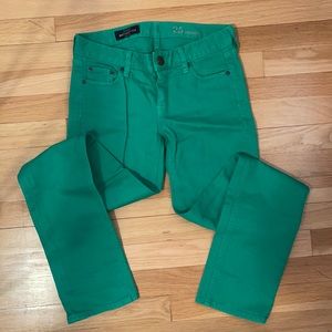J Crew Kelly Green Matchstick Jeans
